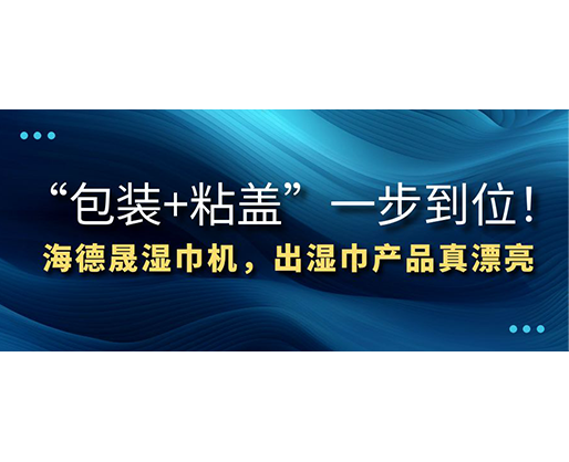 “包裝+粘蓋”一步到位！海德晟濕巾機，出濕巾產品真漂亮